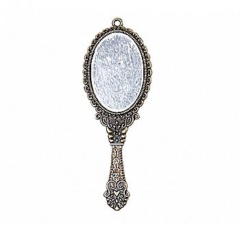 Набор металлических подвесок Старинное зеркало 27*74 мм, 5 шт