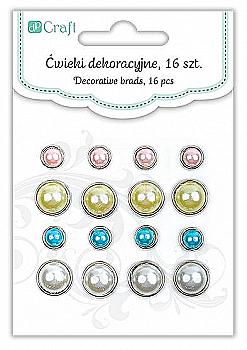 Брадси декоративні 16шт. Pastel, DPCD-003 DpCraft Брадси декоративні 16шт. Pastel, DPCD-003 DpCraft