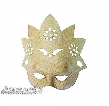 Заготівка з пап`є-маше "Маска з квітами" AC782C