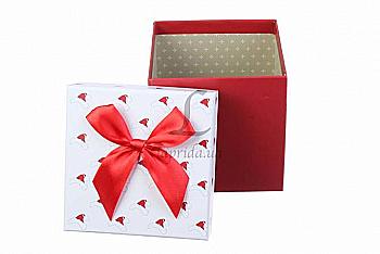Подарункова коробка новорічна 11,5*11,5*11,5 см, 76-227