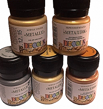 Краска акриловая Decola 20 Серебро светлое, метал, 352403 Краска акриловая Decola 20 Серебро светлое, метал, 352403