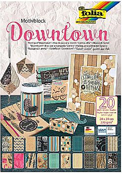 Набор бумаги для дизайна "Motivblock - Downtown" 24*34 см, 270 г/м2 (20 л/дизайнов в ассорт.), 48549 Folia Набор бумаги для дизайна "Motivblock - Downtown" 24*34 см, 270 г/м2 (20 л/дизайнов в ассорт.), 48549 Folia