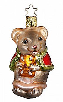 Ялинкова прикраса Різдвяна мишка 8,6 см, 10005S016 Ялинкова прикраса Різдвяна мишка 8,6 см, 10005S016