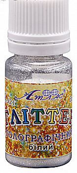 Блискітки (Глітер) Голографічний Білий (Сніг) 5гр., А-921 Блискітки (Глітер) Голографічний Білий (Сніг) 5гр., А-921