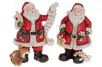 Фігурка декоративна "Веселий Санта" 15 см, 559-527 Фігурка декоративна "Веселий Санта" 15 см, 559-527