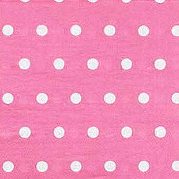 Салфетка Горошек ярко-розовая, 33 см 12 ед., 1502-3930