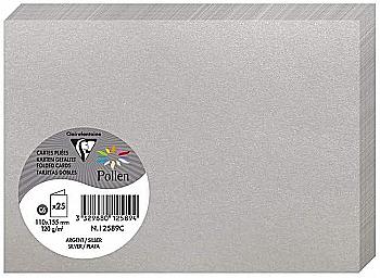 Заготовка для открыток сложенная Pollen 110*155 мм/210 г, Silver/Серебряный, 12589C Заготовка для открыток сложенная Pollen 110*155 мм/210 г, Silver/Серебряный, 12589C