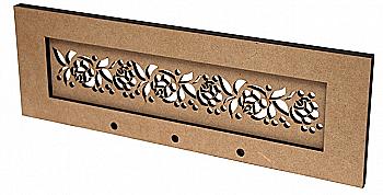 Вешалка для полотенец серия "Цветочный орнамент", 40*13*1,2 см