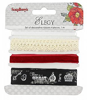 Набор декоративных лент Элегия, 4 шт по 1 м