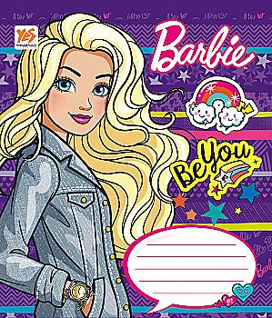 Зошит 12 лін. YES Barbie Purple-17, глітер, 760989 (0622) Зошит 12 лін. YES Barbie Purple-17, глітер, 760989 (0622)