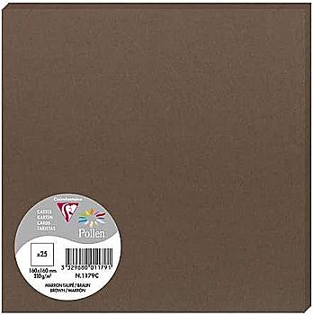 Заготовка для открыток Pollen 160*160 мм/210 г, Brown/Коричневая, 1179C Заготовка для открыток Pollen 160*160 мм/210 г, Brown/Коричневая, 1179C