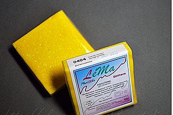 Пластика "Lema Glitters", желтый 0,064 кг, 0404 Пластика "Lema Glitters", желтый 0,064 кг, 0404
