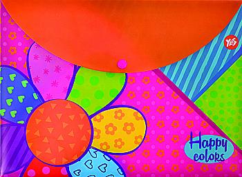 Папка-конверт на кнопці А4 "Happy colors", 1 Вересня, 491339