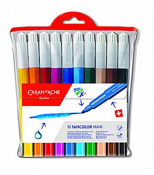 Набір акварельних фломастерів 10 кол. Caran d`Ache Fancolor Maxi блістер, 195.710 Набір акварельних фломастерів 10 кол. Caran d`Ache Fancolor Maxi блістер, 195.710