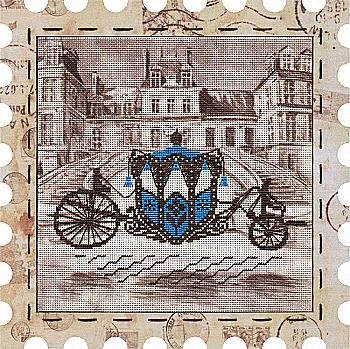 Набор для вышивания "Карета", 24*24, КО4013-У