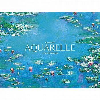 Блок для акварелі на склейці "Aquarelle" А4+, 15 арк. (8169) Блок для акварелі на склейці "Aquarelle" А4+, 15 арк. (8169)