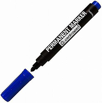 Маркер 8566 Permanent 2,5 мм круглий синій, CentroPen Маркер 8566 Permanent 2,5 мм круглий синій, CentroPen