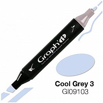 Маркер двухсторонний, Холодный серый 3 (9103), GI09103 Graph`it Маркер двухсторонний, Холодный серый 3 (9103), GI09103 Graph`it