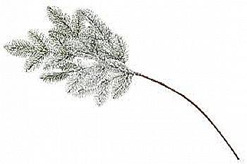 Декоративна гілка Ялинка в снігу, 60 см, 758-325 Декоративна гілка Ялинка в снігу, 60 см, 758-325