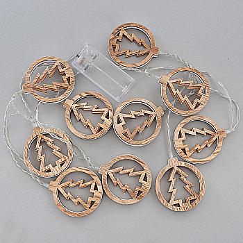 Гірлянда дерев`яна "Ялинки в кулі", 973377