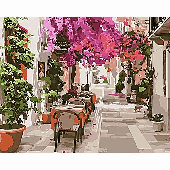 Набір для розпису по номерах 40*50 см "Вуличне кафе", 953927