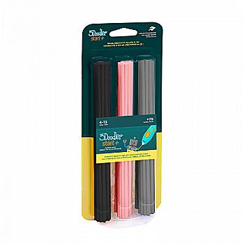Набір стержнів для 3D-ручки 3Doodler Start - Мікс (75 шт: чорний, рожевий, сірий) Набір стержнів для 3D-ручки 3Doodler Start - Мікс (75 шт: чорний, рожевий, сірий)