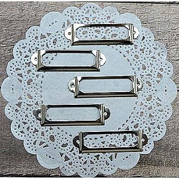 Рамки декоративные металлические Сталь 6 на 1,7 см 5 шт HY015167