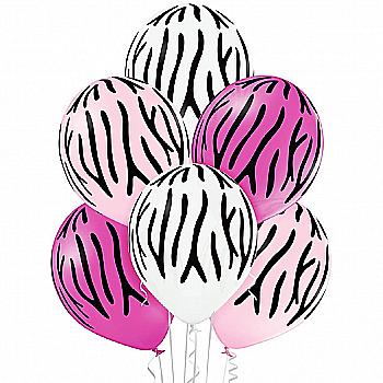 Кулька повітряна Шовкографія пастель Смужки Зебра, 1103-2127