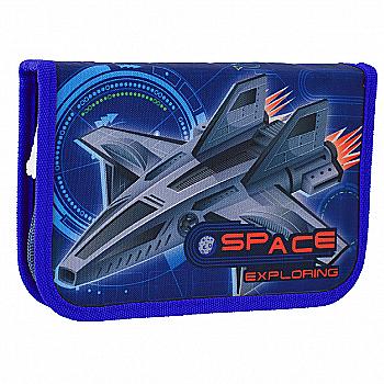 Пенал твердий одинарний з двома клап. HP-04 "Space", 20,5*13*3,6, 532075 Пенал твердий одинарний з двома клап. HP-04 "Space", 20,5*13*3,6, 532075