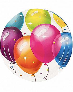 Тарелка бумажная Шарики хрустальные, 23 см 6 ед, 1502-4348