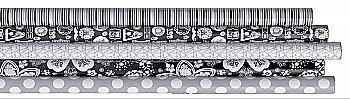 Папір пакувальний 200*70 см "Black&White" (5 вид. в асорт.), GW-14657 Папір пакувальний 200*70 см "Black&White" (5 вид. в асорт.), GW-14657