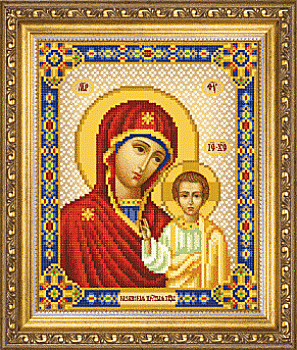 Схема для вишивання бісером ікони СБИ-1007 Божої Матері Казанська 17,7*21,7 см ТМ "Чарівна мить" Схема для вишивання бісером ікони СБИ-1007 Божої Матері Казанська 17,7*21,7 см ТМ "Чарівна мить"