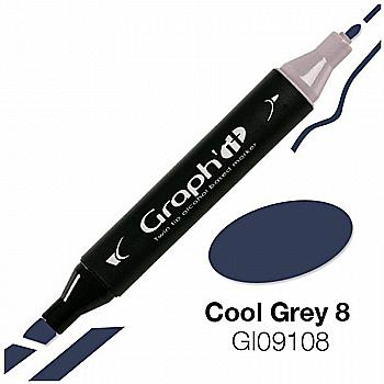 Маркер двухсторонний, Холодный серый 8 (9108), GI09108 Graph`it Маркер двухсторонний, Холодный серый 8 (9108), GI09108 Graph`it
