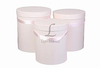 Подарункова коробка кругла, вел., W921709, світло-рожевий