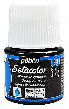 Фарба для світлих тканин Setacolor 45 мл непрозора блискуча, чорна, 295-099 Pebeo Фарба для світлих тканин Setacolor 45 мл непрозора блискуча, чорна, 295-099 Pebeo