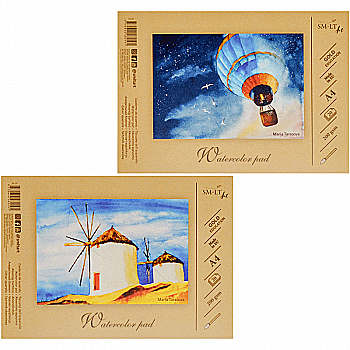 Склейка для акварелі Gold А4, 200 г/м², 20 арк, Smiltainis Склейка для акварелі Gold А4, 200 г/м², 20 арк, Smiltainis