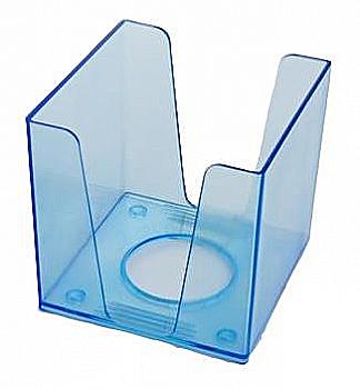 Бокс для бумаг 9*9*9 сине-прозрачный КиП