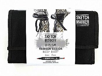 Набор маркеров SKETCHMARKER Brush "Дизайн одежды" 24 шт, SMB-24FASH Набор маркеров SKETCHMARKER Brush "Дизайн одежды" 24 шт, SMB-24FASH
