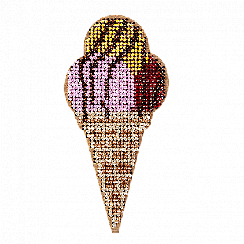 Набір для вишивання бісером по дереву "Морозиво 1", FLK-028