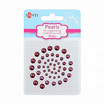 Набор жемчужин SANTI самоклеящихся спелая вишня 50 шт, 740188 Набор жемчужин SANTI самоклеящихся спелая вишня 50 шт, 740188