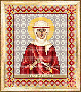 Схема для вышивания бисером иконы СБИ-091 "Ангелина" 12*14 см ТМ "Чарівна мить"