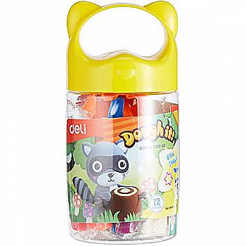 Пластилиновая паста 12 цв. 140гр с формами Deli ED75246 (75031) Пластилиновая паста 12 цв. 140гр с формами Deli ED75246 (75031)