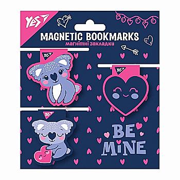 Закладки магнітні YES "Hi, koala!" 3 шт, 707732 Закладки магнітні YES "Hi, koala!" 3 шт, 707732