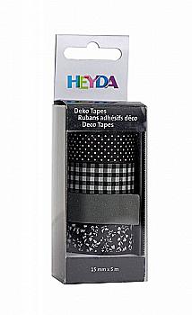 Набір паперових скотчей "Монохром", 4 шт, Heyda, 203584590 Набір паперових скотчей "Монохром", 4 шт, Heyda, 203584590