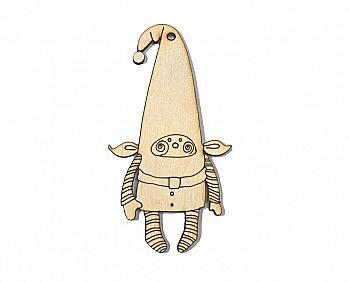 Заготівка лазерна дерев`яна "Тільда. Гномик (підвіс)" 50*90 мм, T010 Заготівка лазерна дерев`яна "Тільда. Гномик (підвіс)" 50*90 мм, T010