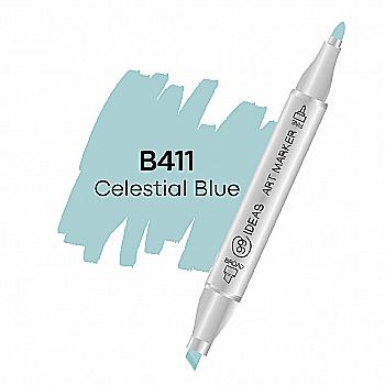 Маркер двухсторонний Celestial Blue - Небесная лазурь, B411, 99IDEAS Маркер двухсторонний Celestial Blue - Небесная лазурь, B411, 99IDEAS