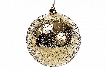 Куля ялинкова 12 см, золотий розсип, NY15-404 Куля ялинкова 12 см, золотий розсип, NY15-404