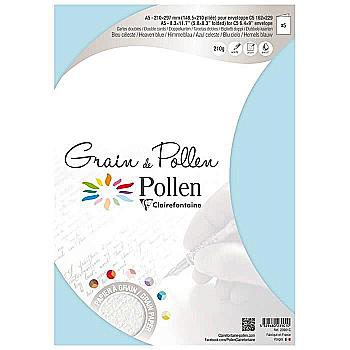 Заготовка д/открыток сложенная зернистая Pollen 148,5*210 мм/210 г, Heaven blue/Небесно-голубой, 23901C Заготовка д/открыток сложенная зернистая Pollen 148,5*210 мм/210 г, Heaven blue/Небесно-голубой, 23901C