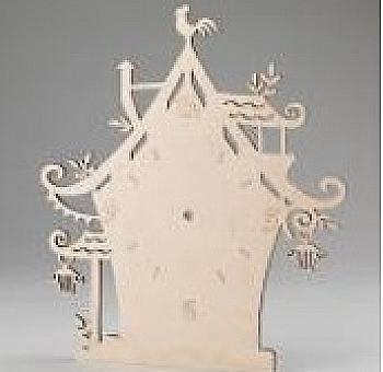 Заготівка дерев`яна Годинник "Будиночок" 300*340*6 мм, ЧС21