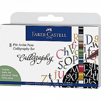 Набір для каліграфії Calligraphy (8 шт.), 167508 Faber-Castell Набір для каліграфії Calligraphy (8 шт.), 167508 Faber-Castell